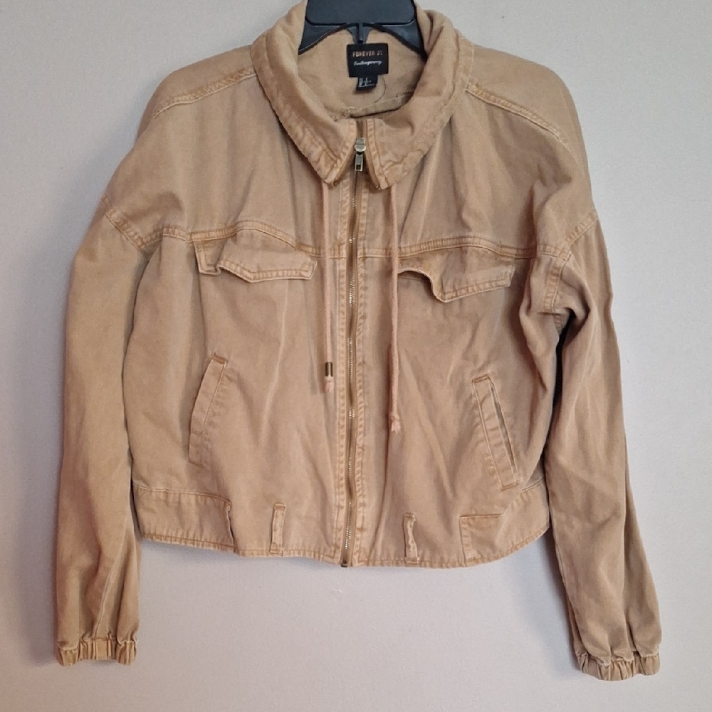 Tan Zip Up Jacket